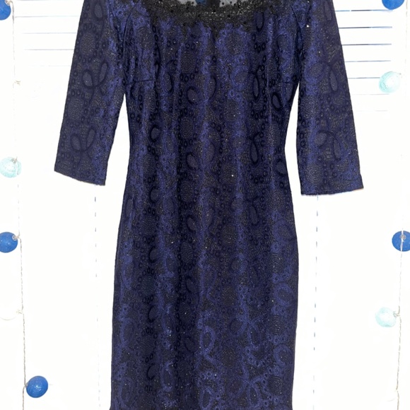 Jacquard Dress: 🇺🇦Prom, Bridesmaids, Cocktail XS electric blue color - Picture 4 of 9